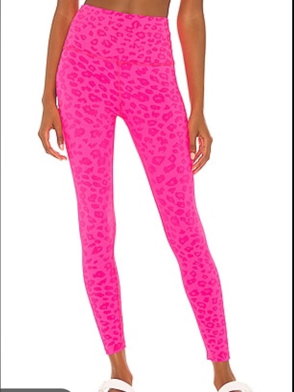 Beyond Yoga High-Waist Pink Leopard Print Active Leggings